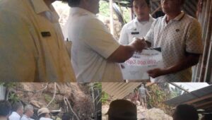 Sekda Serahkan Bantuan Kepada Korban Kebakaran dan Tanah Lonsor di Aceh Tamiang