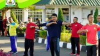 Pj Bupati Meurah Bersama Forkopincam Senam Sehat Bersama