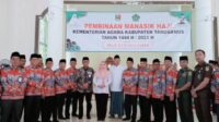 Haji Ramah Lansia, Hj Dewi Handajani Hadiri Pembukaan Pembinaan Manasik Haji Kemenag Kab Tanggamus