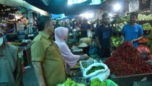 Pemkab Aceh Tamiang Tinjau Sejumlah Harga Sembako di Pasar Kota Mulai Turun
