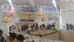 Dinas Perdagangan Nakertrans Kabupaten Maybrat Melakukan Rakor Bidang Ketenagakerjaan
