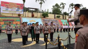 Polres Tanggamus Sertijab Dua Kapolsek dan Kukuhkan Kasatpolair dan Polsek Pematang Sawa