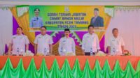 Pimpin Sertijab Camat, Pj Bupati Meurah Sebut Kedua Pejabat Agar Bisa Saling Berbagi Informasi