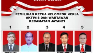 Apresiasi Rencana Gagasan dan Ide Pemilihan Ketua Pokja Aliansi dan Wartawan Kecamatan Jayanti Secara Demokrasi