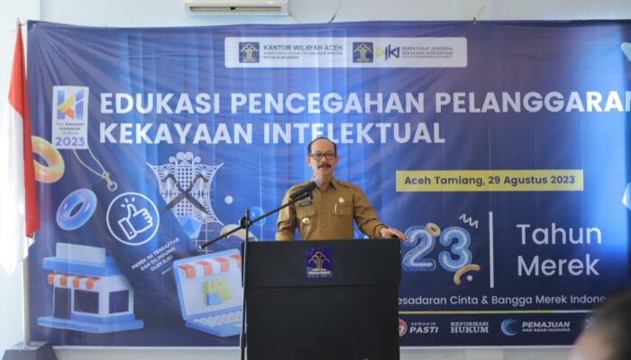 Pj Bupati Aceh Tamiang Buka Kegiatan Edukasi Pencegahan Pelanggaran HAKI
