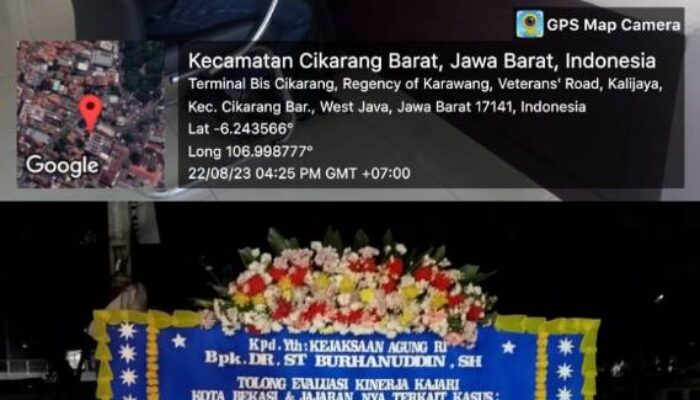 Kirim Karangan Bunga KeKejagung RI, RJN Minta Kejagung RI Evaluasi Kinerja Kajari Kota Bekasi & Jajaran nya