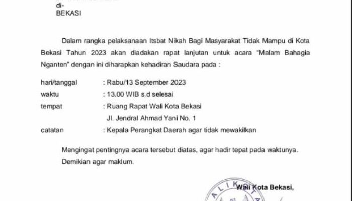 GEMAK : Acara Isbat Nikah Walikota Diduga Hasil Palak, Mahasiswa Ungkap Adanya Keluhan Oknum Pejabat OPD