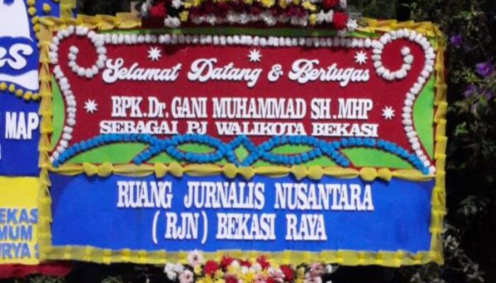 Sertijab Walikota Bekasi, RJN Bekasi Raya Kirim Karangan Bunga