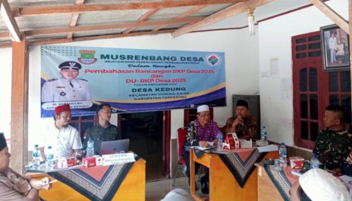 Pemdes KEDUNG KEC Gunung Kaler Gelar Penetapan RKPDes 2024 2025 dan DU-RKPDes Dalam Kegiatan Musrenbangdes