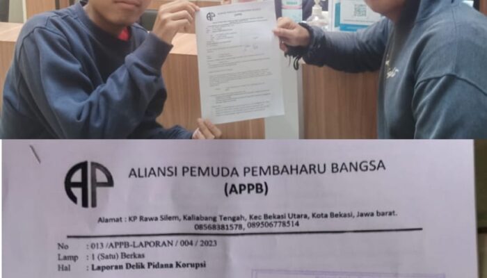 Diduga Ada Praktek Korupsi Di DPPPA Kota Bekasi, Aliansi Pemuda Pembaharu Bangsa Lapor Kejari