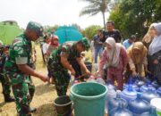 Peduli Dampak El Nino, Korem 064/MY Salurkan Bantuan Air Bersih