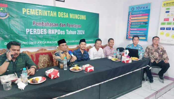 Pemdes Muncung Kecamatan Kronjo Gelar Musrembang Penetapan RKP Desa Dan DU-RKP Tahun 2024