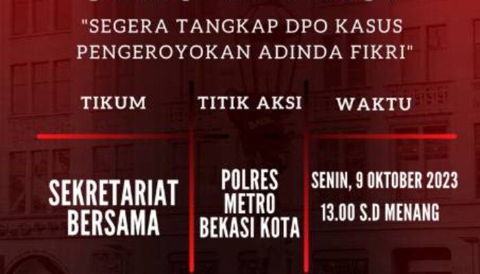 DPO Pelaku Pengeroyokan Belum Tertangkap, Polresta Bekasi Didemo Elemen Mahasiswa Bersama Pemuda