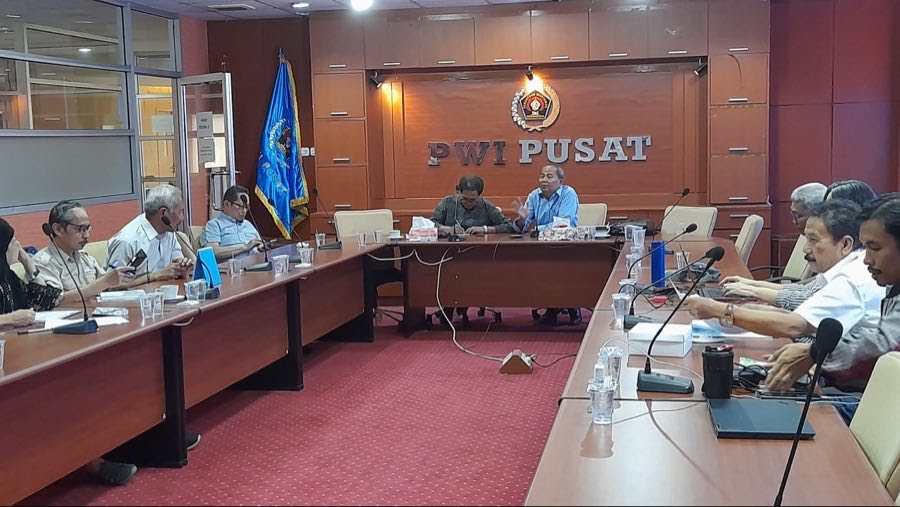 Panitia Pelaksana (Panpel) HPN 2024, menggelar rapat persiapan HPN 2024 di Kantor PWI Pusat, Gedung Dewan Pers, Jalan Kebon Sirih No 34, Jakarta, Rabu, 25 Oktober 2023. Dok. Theacehpost.com/SWARA45.COM.