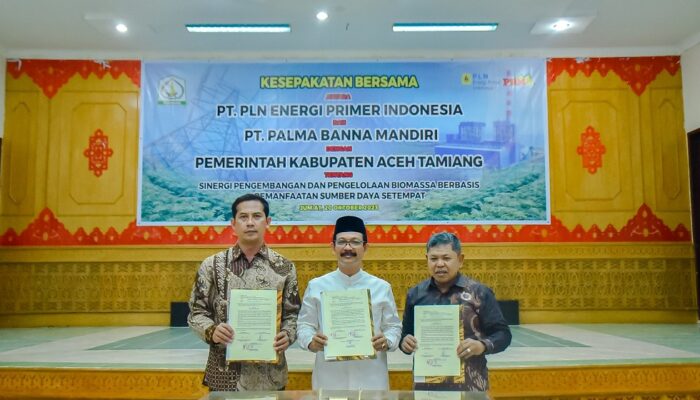 Pj Bupati Meurah Teken Kesepakatan Pengembangan & Pengelolaan Biomassa