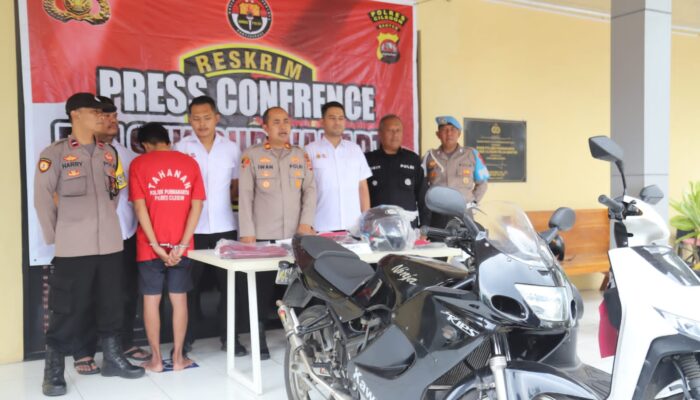 Polsek Purwakarta Polres Cilegon Amankan Pelaku Curanmor
