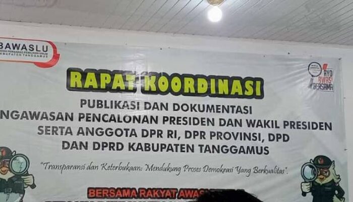 Bawaslu Kabupaten Tanggamus Gelar Rapat Koordinasi Publikasi Dan Dokumentasi Pemilu 2024