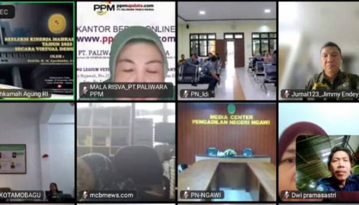 Refleksi Kinerja Tahun 2023, Mahkamah Agung RI Adakan Zoom Meeting Virtual Bersama Media