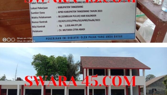 Pembangun Ruang kelas SDN 3 Parahu,Di Duga Belum Beres Sudah Di Tinggal Pemborong