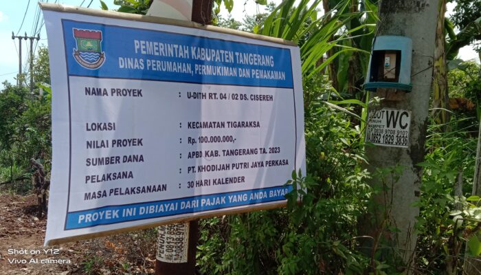 Diduga Gagal fungsi,pengawasan pembangunan Uditch Desa Cisereh Dipertanyakan??