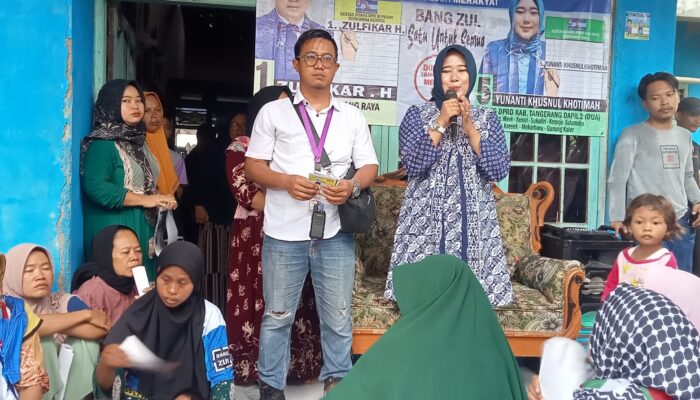 Calon Dewan DPRD Kabupaten Tangerang Dapil 2 Yunanti Khusnul Khotimah Sosialisasi Ke 4 Desa  Kec Kronjo