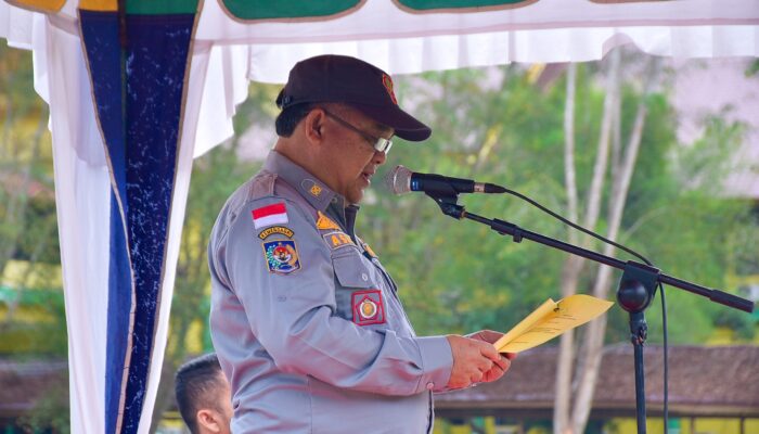 Jelang Pemilu Serentak 2024, Pj Bupati Asra Pimpin Apel Siaga Satlinmas
