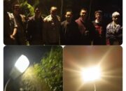 Kepedulian Polsek Gunung Tanjung, Pasang  Lampu Penerangan Jalan Umum, Antisipasi Tindak Kriminal dan Kecelakaan Lalu Lintas