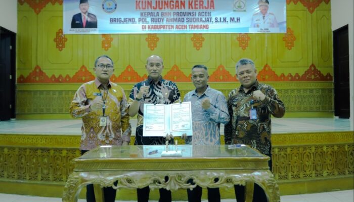 Pemkab Aceh Tamiang dan BNNK Aceh Tamiang Teken Mou Aceh Tamiang Bersinar