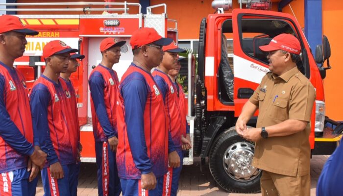 Pos Damkar 06 Kecamatan Seruway di tempatkan 1 Unit Armada Baru oleh BPBD Kabupaten