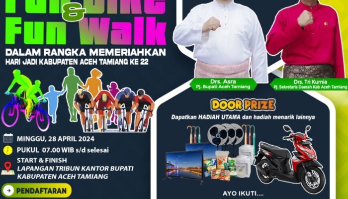 Disparpora Gelar Fun Bike & Fun Walk Hari Jadi Aceh Tamiang ke – 22