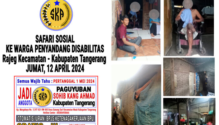 Safari Sosial  Ahmad Syarifudin, Bantu Penyandang Disabilitas