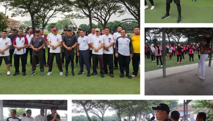 Pemerintahan Kecamatan Mekar Baru Senam Pagi bersama Forkopimcam