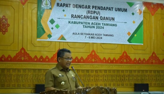 Pemkab Aceh Tamiang Gelar Rapat Dengar Pendapat Umum Raqan 2024