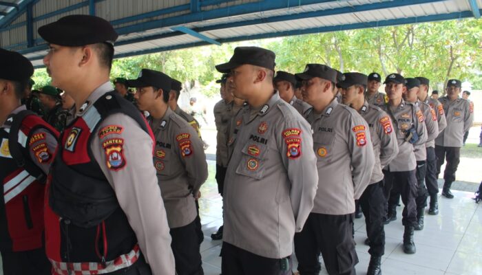 Polda Banten Gelar Apel Pengamanan Gabungan Dalam Rangka Kunjungan Wakil Presiden RI di Tanara
