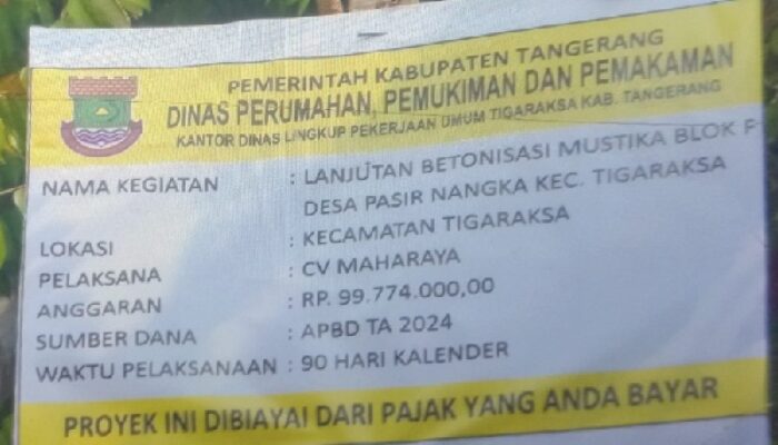 Proyek Pembangunan Betonisasi di Perum  Mustika, Cv Maharaya Diduga Tidak Sesuai Spesifikasi