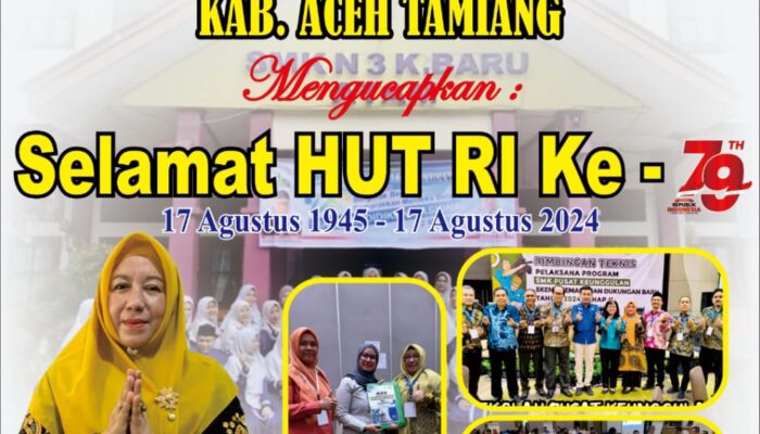 Kepala Sekolah SMKN 3 Karang Baru Kab Aceh Tamiang Mengucapkan Dirgahayu RI Ke 79