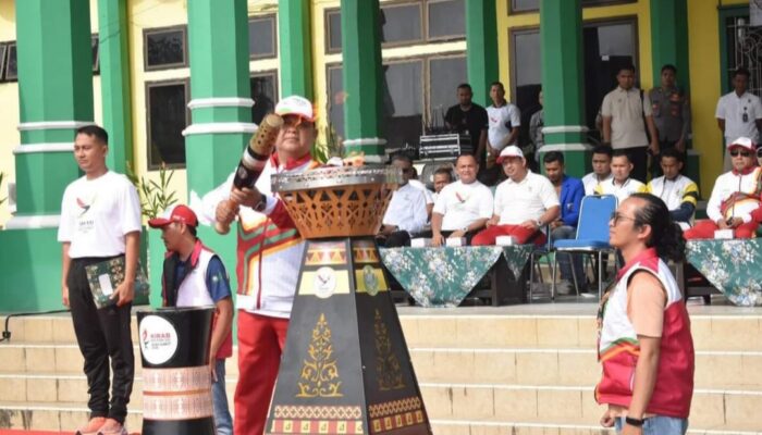 Upacara Pelepasan Kirab Api Pon XXI di Aceh Tamiang Langsung Dipimpin Pj Bupati Asra