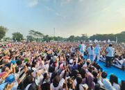 Senam Bahagia Bareng Ribuan Warga Serang, Andra Soni Janjikan Sekolah Gratis dan Tegaskan Tidak Korupsi