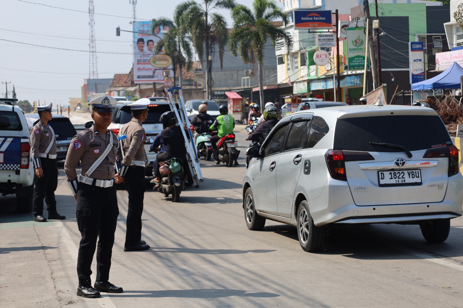 Foto: Personil Polda Banten pada operasi Gatur 2024, Sabtu 19/010/2024.