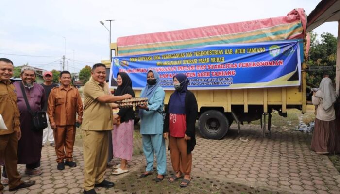 Bantu Ringankan Masyarakat, Pemkab Aceh Tamiang Buka Pasar Murah