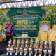 Foto : Kepala Desa Tegalsari H.Titin Suhartini saat memberikan sambutan pada pembukaan MTQ tingkat Desa ke 2. ( Dedi )