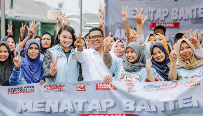Andra Soni Blusukan di Kota Tangerang dan Tangsel Bareng Relawan BISON