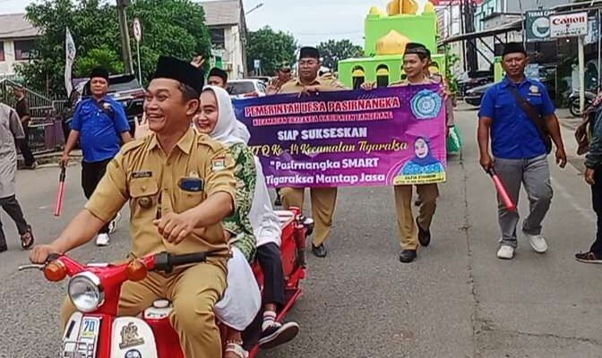 Hadir Dengan kendaran Jadul, Pemerintah Desa Pasir Nangka Meriahkan MTQ ke XIV Tingkat Kecamatan Tigaraksa