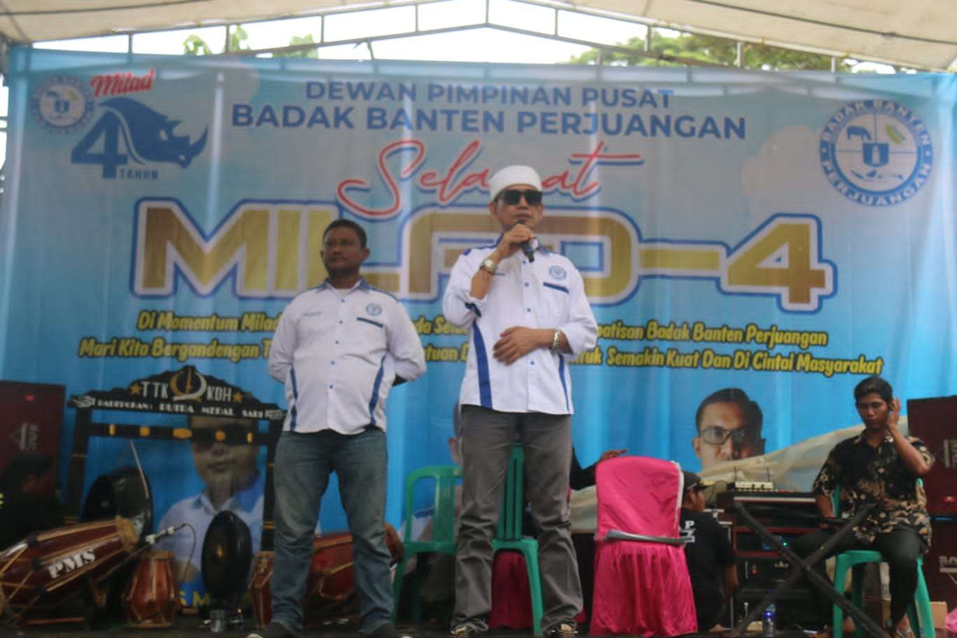 Foto: Ketua Umum Badak Banten Perjuangan (BBP), Eli Sahroni, yang akrab disapa King Badak. (Dedi)
