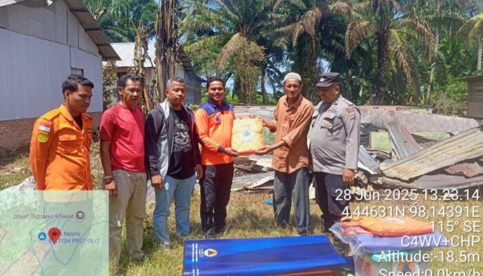 Korban Kebakaran di Tanjung Keramat Dapat Bantuan Masa Panik dari Pemkab Setempat