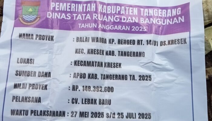 CV Lebak Baru Abaikan Legalitas, Balai Warga Dibangun di Atas Tanah Tanpa Izin