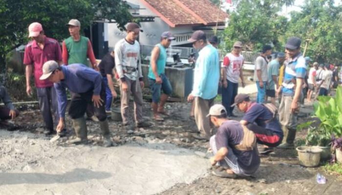 Gotong Royong Warga Pekon Benteng Jaya Perbaiki Jalan Rusak di Tanggamus