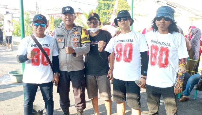 Bhabinkamtibmas Polsek Balaraja Kawal Perlombaan HUT ke-80 RI di Desa Saga