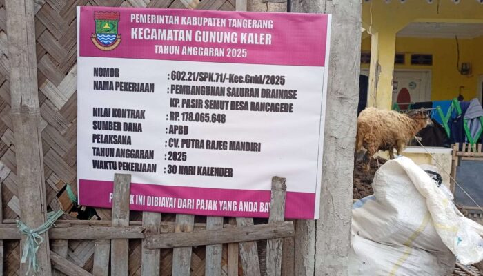 Proyek Rp178 Juta di Ranca Gede Dipertanyakan, Pekerja Tanpa K3 dan Dikerjakan dalam Genangan Air