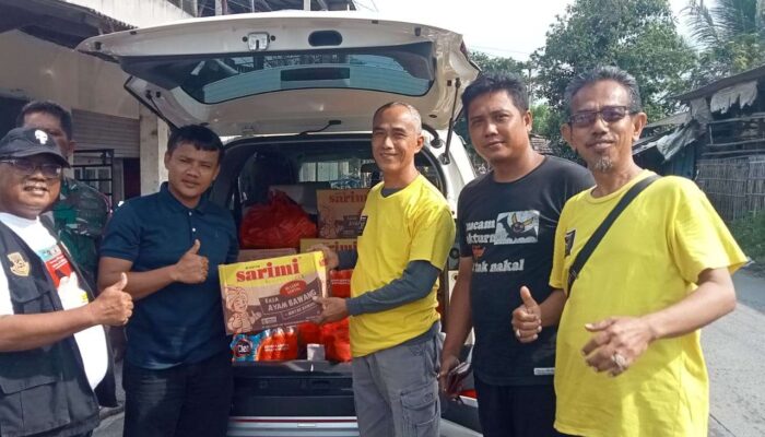 Sinergi Antar Desa, Pemdes Ranca Ilat dan Kresek Salurkan Bantuan Banjir ke Desa Renged